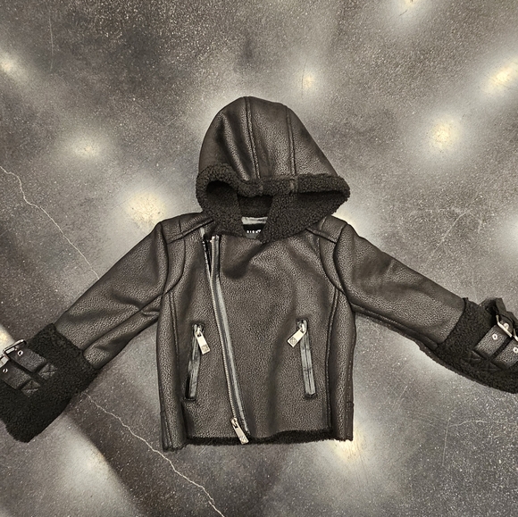 Never worn John Richmond kids faux leather jacket size 4 - Picture 7 of 7